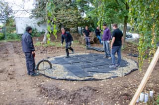 Detské ihrisko v priebehu prác